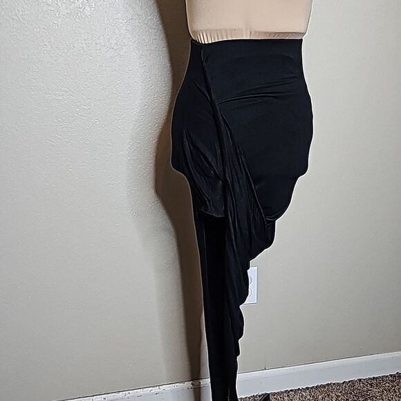 BLQ Basiq Mini Assymetric Wrap Knit jersey skirt 0= XS/S - Picture 2 of 7